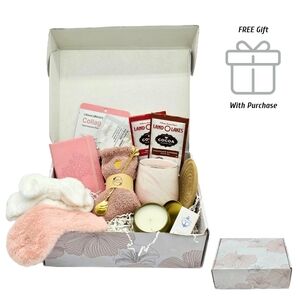Blissful Indulgence Gift Box Marbled Pink Mug Set Self Care Christmas Pamper Her